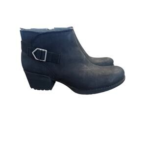 Womens Merrell Black Leather Booties. Size 9.5 Casual Everyday Biker Moto